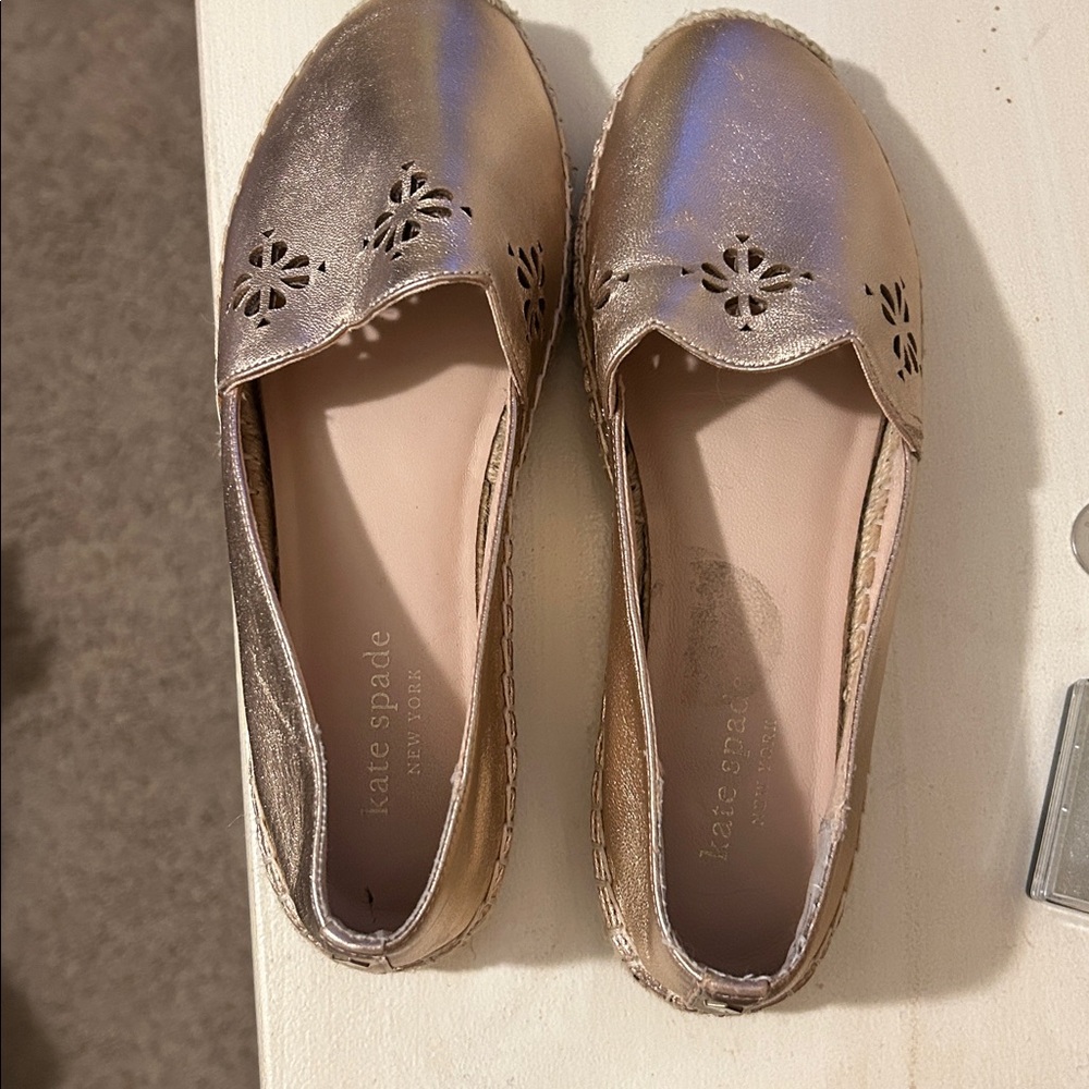 Kate Spade Rose Gold Slip-On Loafers